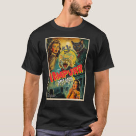 T-shirt Vampurr Vampire Cat- retro horror poster