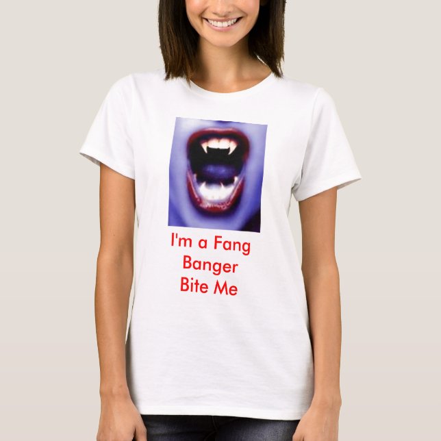 T-shirt vampy2, je suis un croc BangerBite je (Devant)