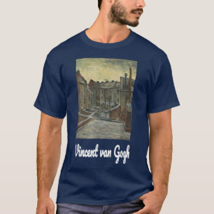 T-shirt Van Gogh Art Backyards of Old Houses in Antwerp