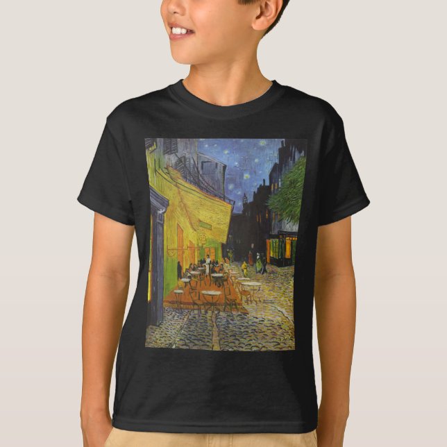 T-shirt Van Gogh Cafe Terrasse Post-impressionniste (Devant)