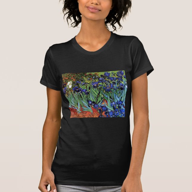 T-shirt Van Gogh Irises (F608) Art Vintage (Devant)