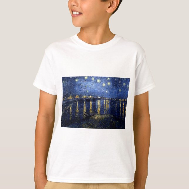T-shirt Van Gogh Nuit étoilée sur Rhône (Devant)