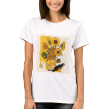 T-Shirt Van Gogh Tournesols Remix Moderne