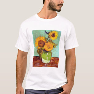 T-shirt Van Gogh - Trois Tournesols Dans Un Vase - Beaux-A