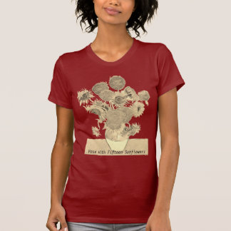 T-shirt Van Gogh Vase with Fifteen Sunflowers