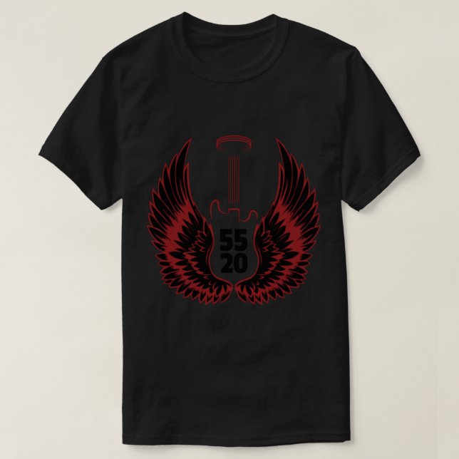 T-shirt Van Halen 5520 Guitare Noir (Design devant)