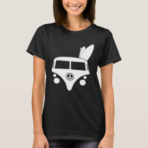 T-shirt Van Hippie Camper avec Surfboards aka Indian Feed