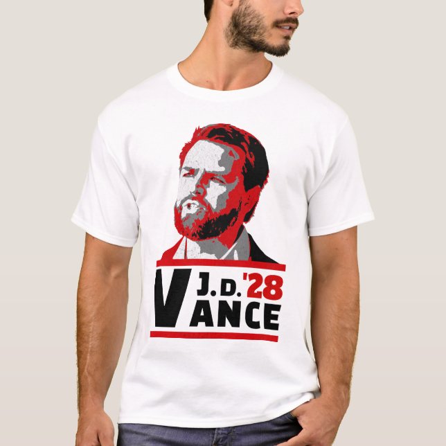T-shirt Vance 2028 JD Vance Élection présidentielle 2028 (Devant)