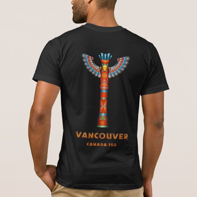 T-shirt Vancouver (C.-B.) Canada - Totem Pole (Dos)