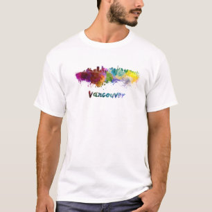 T-shirt Vancouver skyline in watercolor