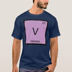 T-shirt Vanesa Nom Élément Chimique Tableau Périodique