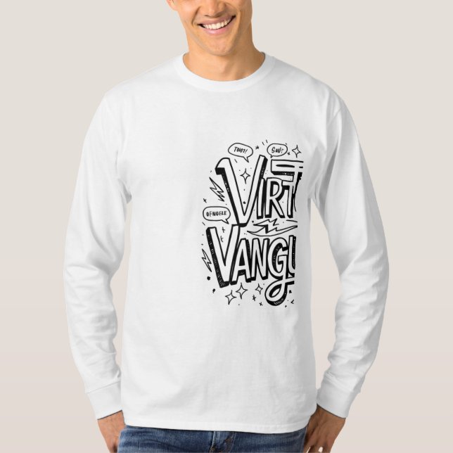 🎮 T-shirt Vanguard Long Manches Virtuel 👕 (Devant)