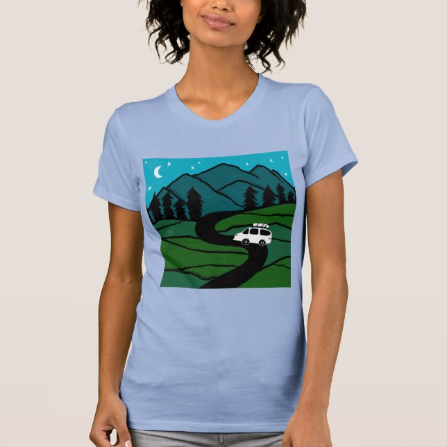 T-shirt VANLIFE Trees Forest Mountain Explorez l'aventure (Devant)