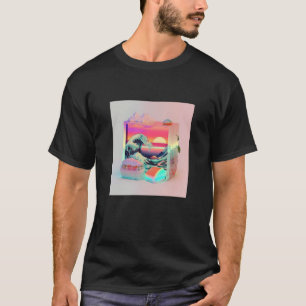 T-shirt Vaperwave Aesthétique Glitch Sushi Retrowave Synth
