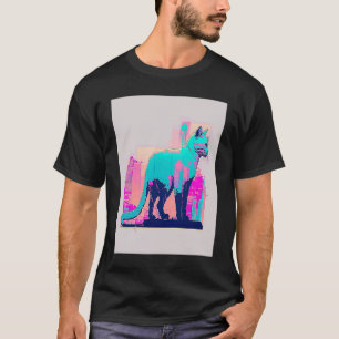T-shirt Vaperwave Esthétique Glitch Chat Retrowave Synthwa