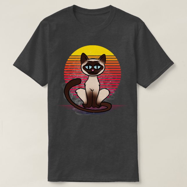 T-shirt Vapeur de chats siamois (Design devant)