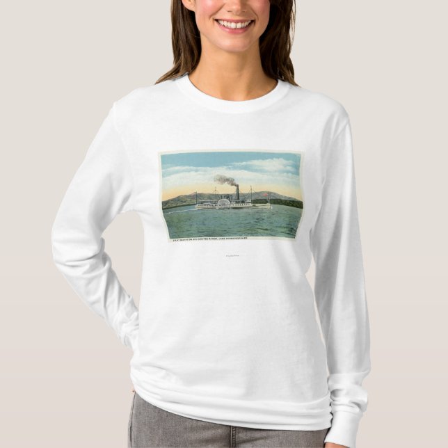 T-shirt Vapeur de Mt. Washington, vue de chaîne d'Ossipee (Devant)
