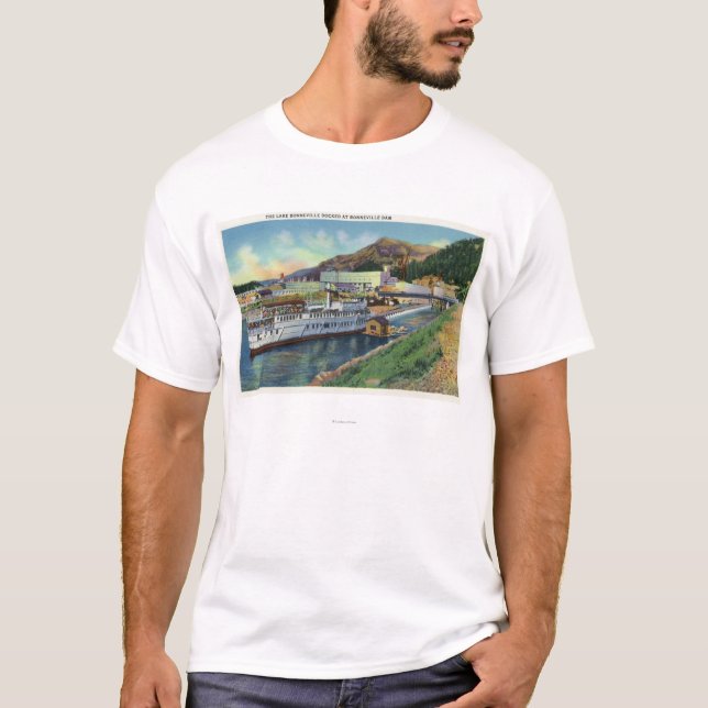 T-shirt Vapeur d'OregonLake Bonneville accouplé au (Devant)