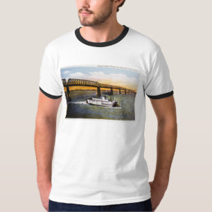 T-shirt Vapeur passant le pont, la rivière Ohio, le Caire,