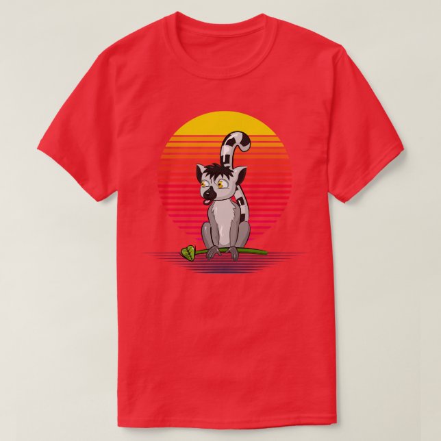 T-shirt Vapeur rétro Lemur (Design devant)