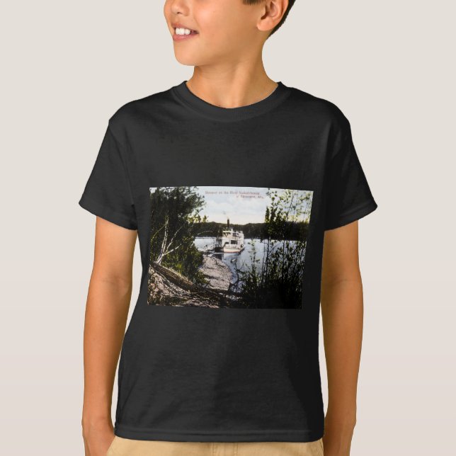 T-shirt Vapeur sur la rivière Saskatchewan, Edmonton, Alta (Devant)