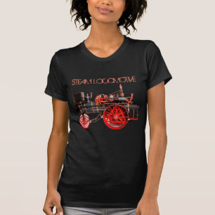 T-shirt VAPEUR VINTAGE rouge-noir
