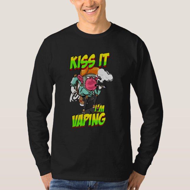 T-shirt Vaping Monkey with Vape (Devant)