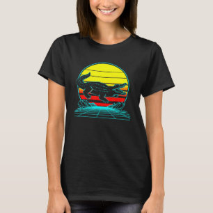 T-shirt Vaporwave d'alligator rétro