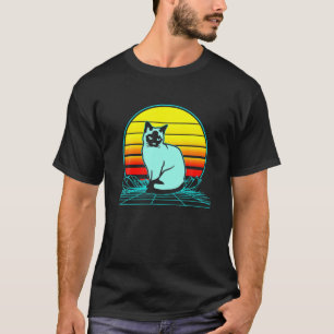 T-shirt Vaporwave de chat de Siamese