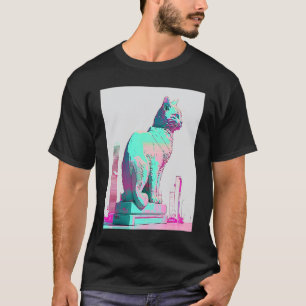 T-shirt Vaporwave Esthétique Glitch Chat Rétrowave Synthwa