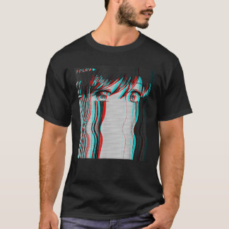 T-shirt Vaporwave esthétique Triste Anime Girl Retro Eboy 