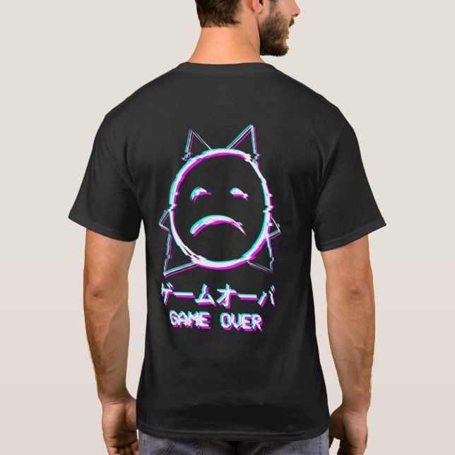 T-shirt Vaporwave Esthétique Triste Fille Triste Jeu Garço (Dos)