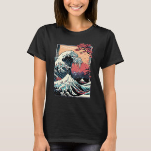 T-shirt Vaporwave Glitch esthétique Grande vague de Kanaga