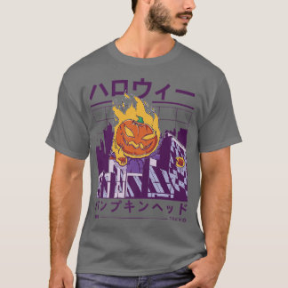T-shirt Vaporwave Jackolantern Pumpkin Aesthetic Japanese