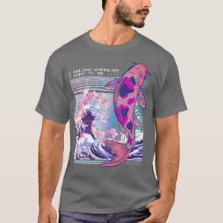 T-shirt Vaporwave japonais Koi Sakura Cerry Blossom Nishi