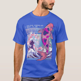 T-shirt Vaporwave japonais Koi Sakura Cerry Blossom Nishi