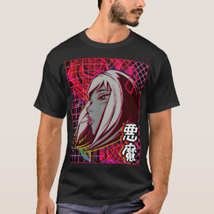 T-shirt Vaporwave Japonais Rétrowave Aesthétique Anime