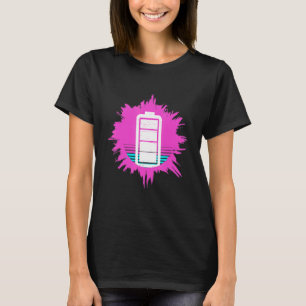 T-shirt Vaporwave Retro 1980s 1990s Batterie Otaku Full