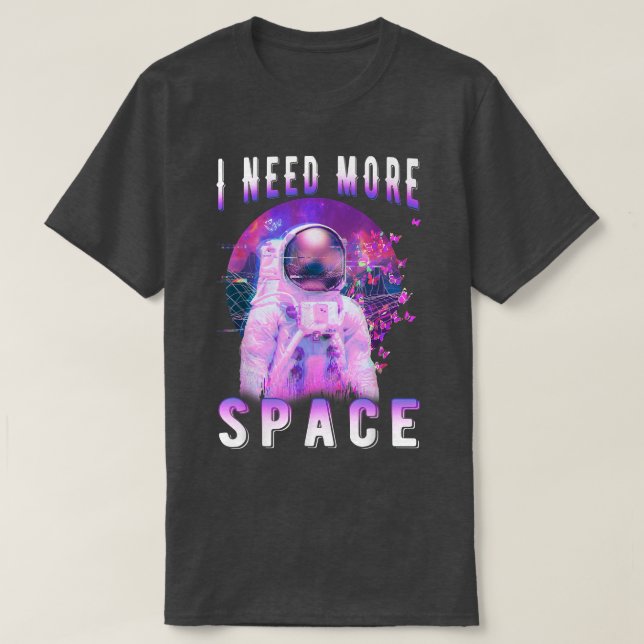 T-shirt Vaporwave spatiale de l'astronaute papillon (Design devant)