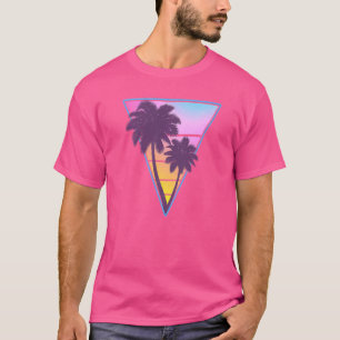 T-shirt Vaporwave - Sunset esthétique 1990 années 1980 Pal