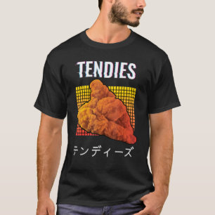 T-shirt Vaporwave Tendies Chicket Tenders Kanji japonais