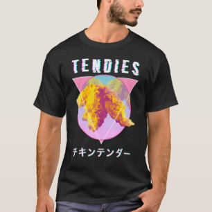 T-shirt Vaporwave Tendies Poulet Tenders Japonais Kanji G