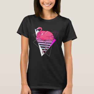 T-shirt Vaporwave Tropical Bird Zoo Animal 80s Art Rose Fl
