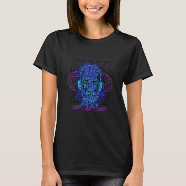 T-shirt Vaporwave Zeus Ancient Greek Mythology Gods of Oly (Devant)