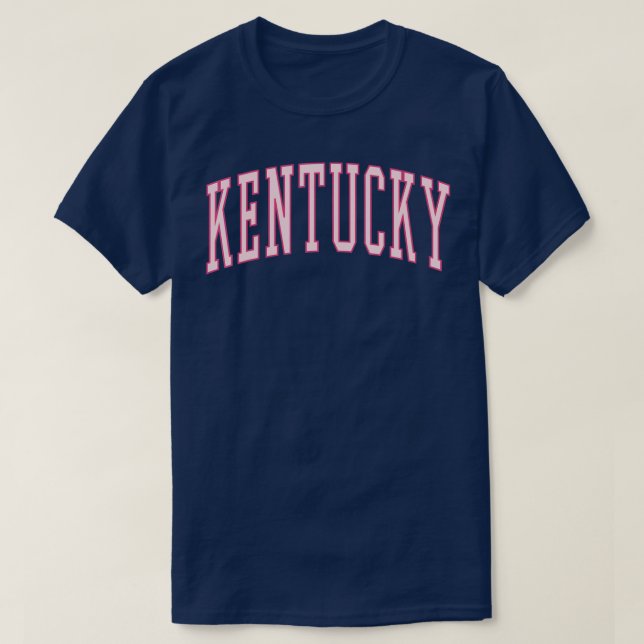 T-shirt Varsity Pink Kentucky Preppy (Design devant)
