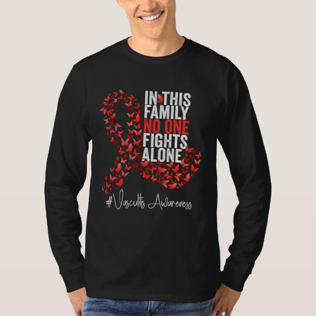 T-shirt Vasculitis Awareness Month Red Ribbon (Devant)