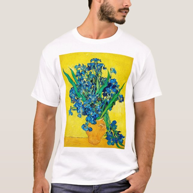 T-shirt Vase avec Irises, Van Gogh (Devant)