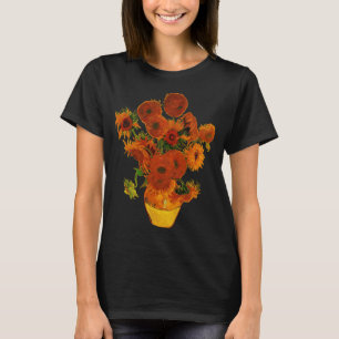 T-shirt Vase de fleurs avec 15 tournesols Vincent van Gogh