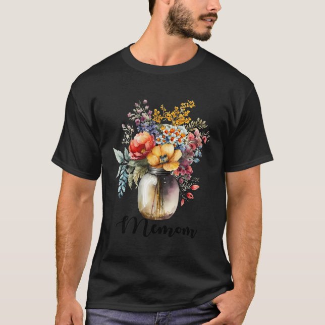 T-shirt Vase De Mème De Fleurs (Devant)