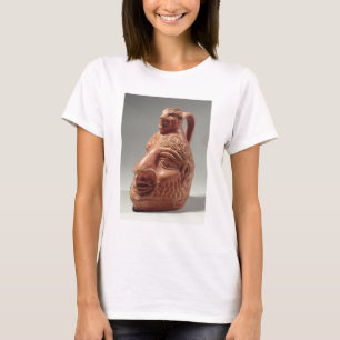 T-shirt Vase en forme de tête double, c.400 AD (poterie)